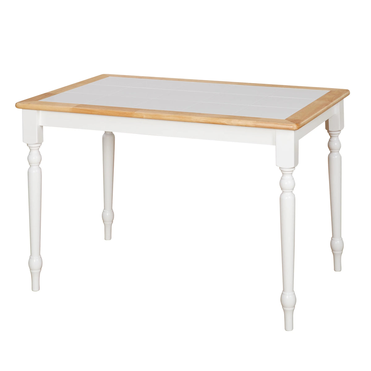 White Natural Tile Top Table P475