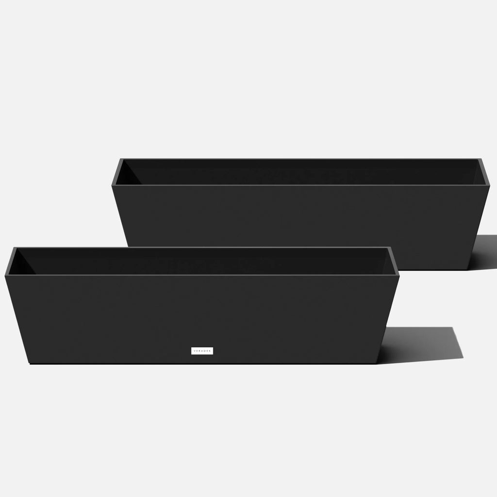 36" Plastic Planter 2-Pack Black X125872