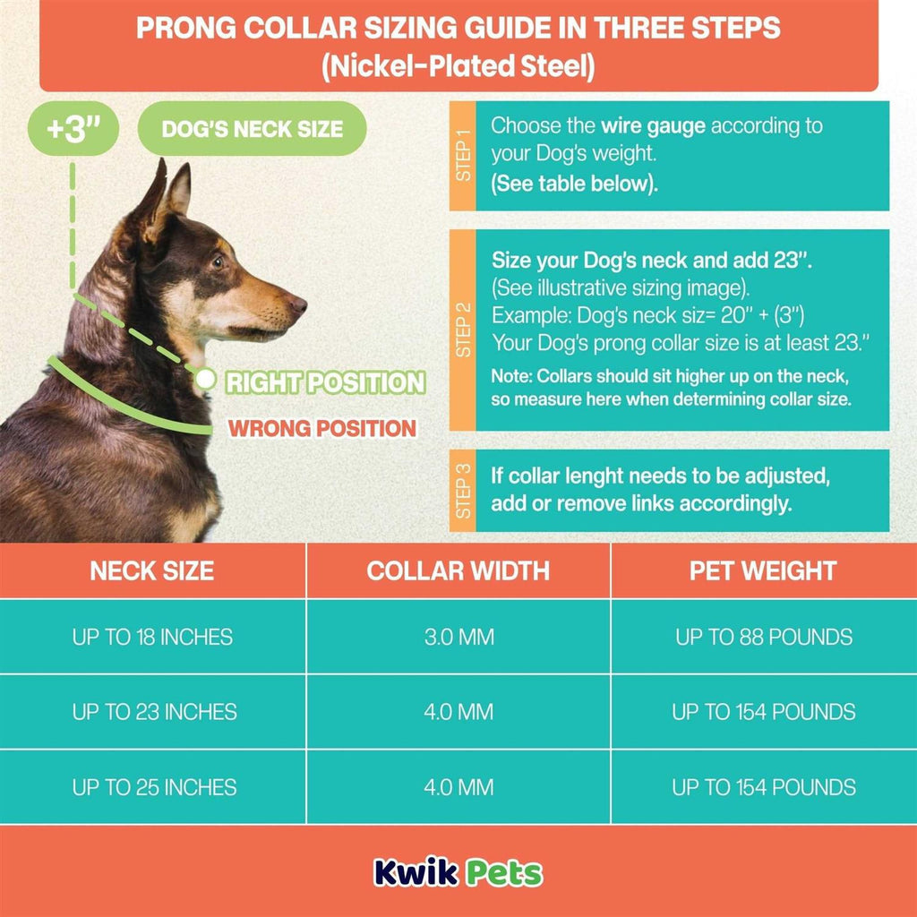 Fur Saver Link Chain Training Dog Collar K1451