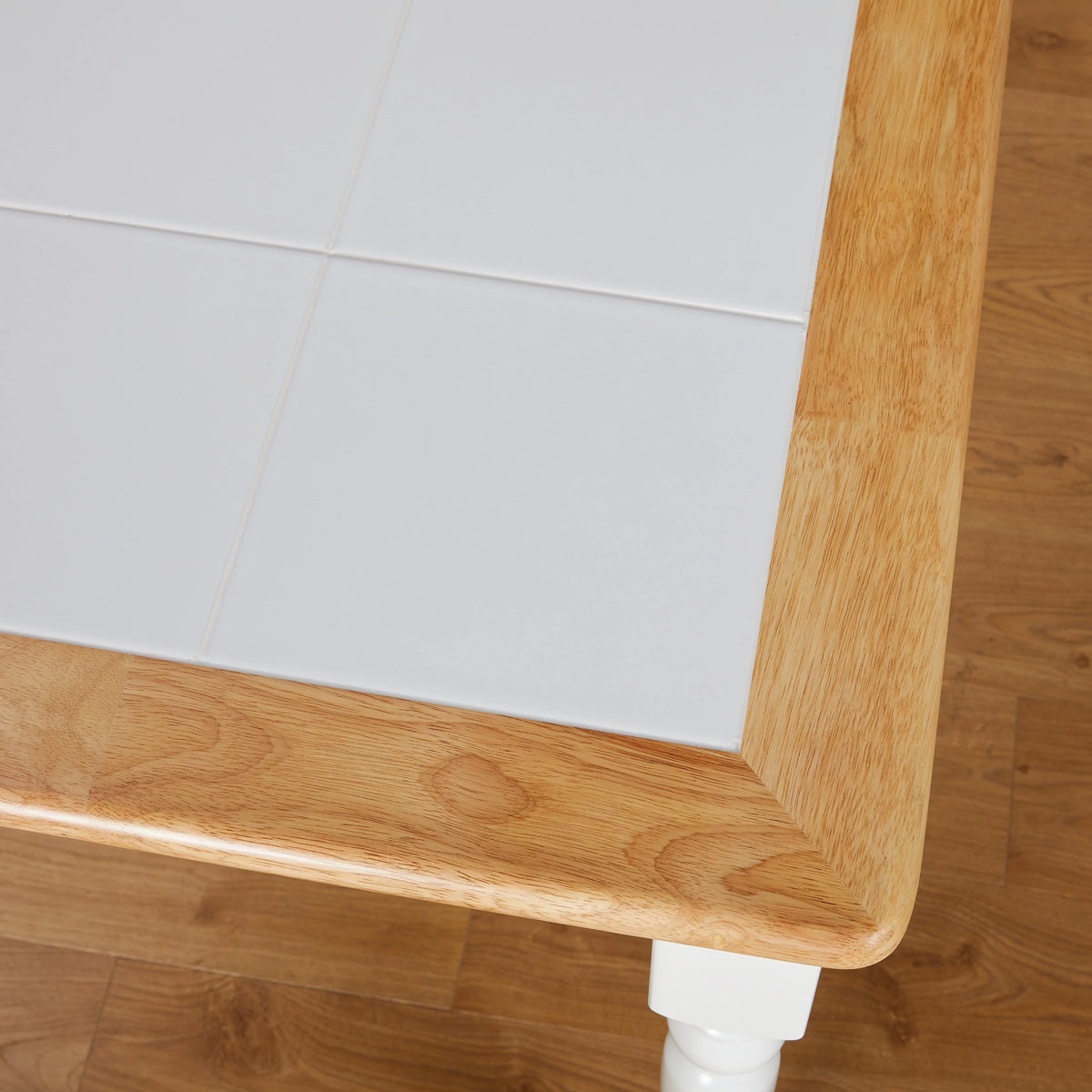 White Natural Tile Top Table P475