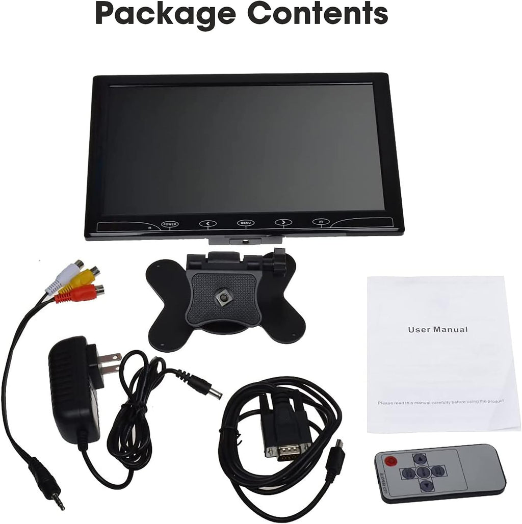 10.1 Inch LED Security Monitor with Remote Control Pack of 2 F9116