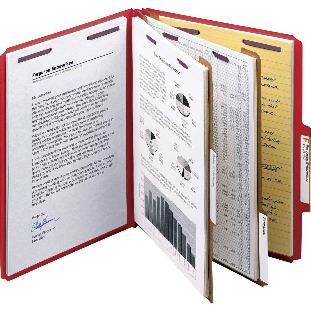 Bright Red 2x22 Expansion Classification File Folder B496
