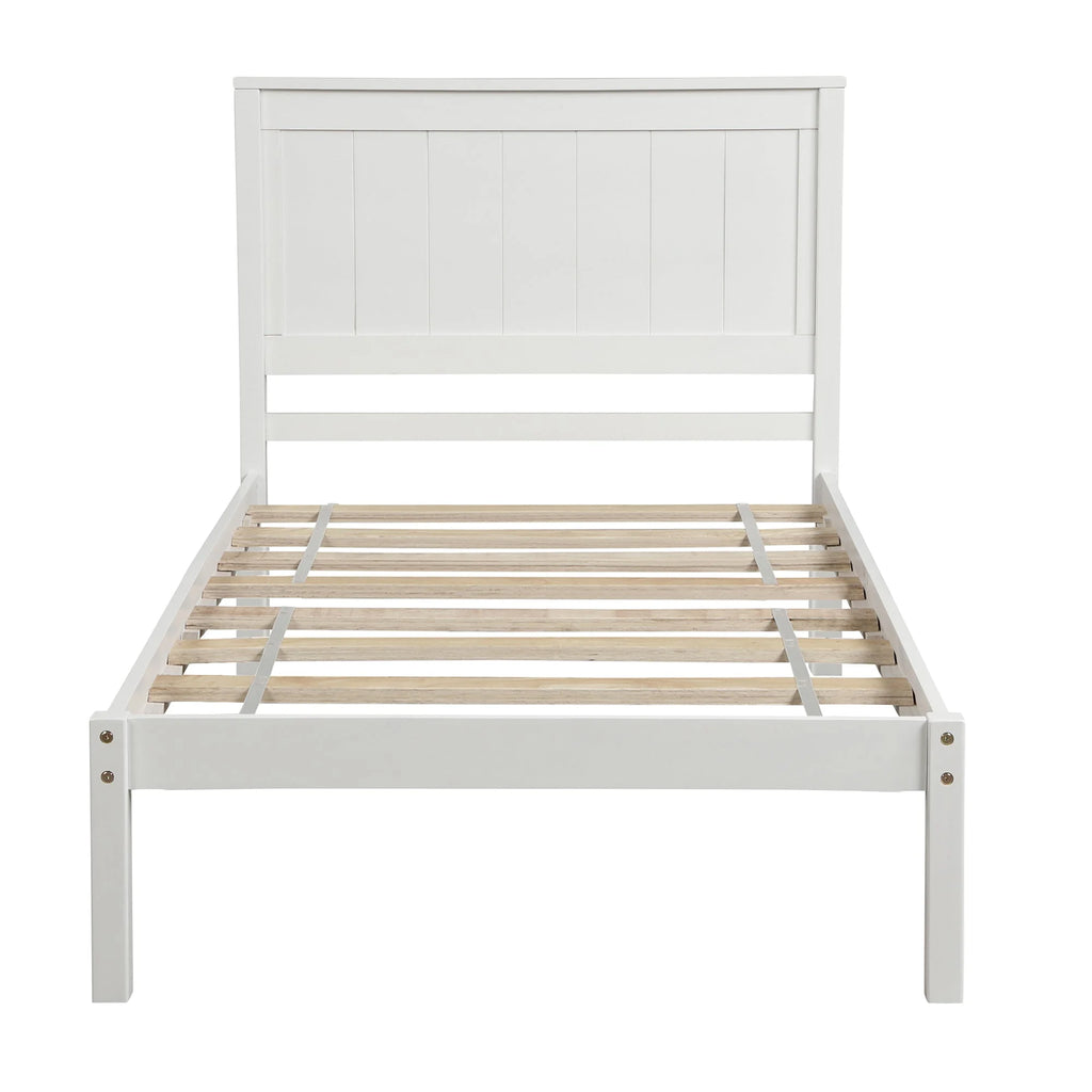 White Twin Bed Frame P8045
