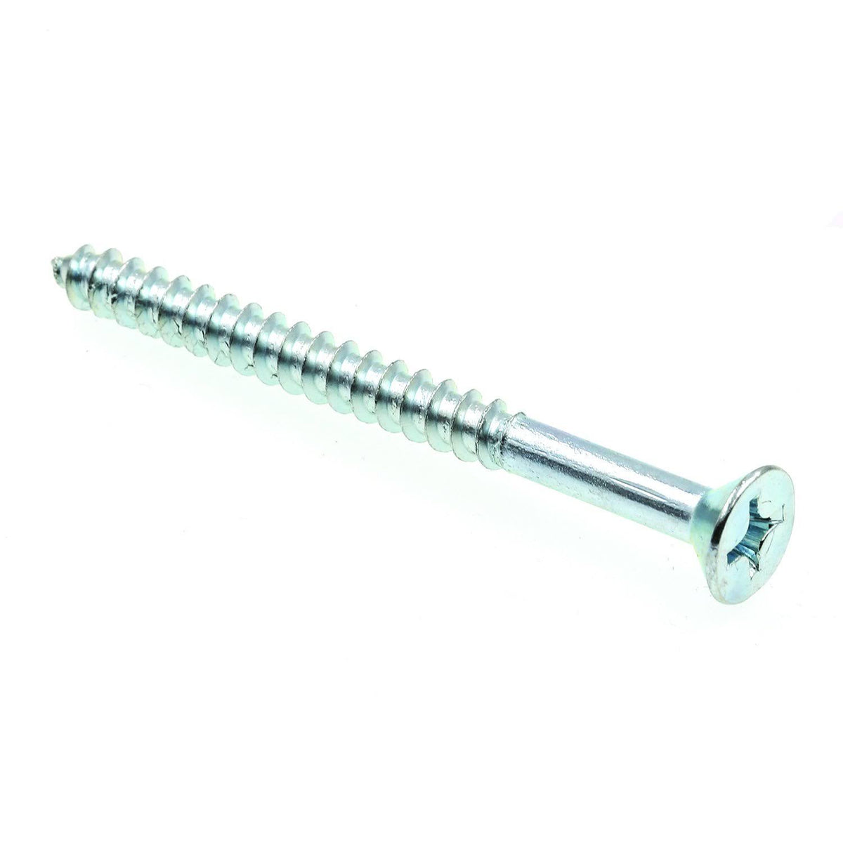 #14 x 3 in. Zinc Plated Steel Flat Head Wood Screws 50-Pack A383430