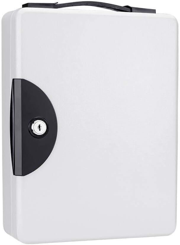 Key Lock Portable Key Cabinet Lock Box Grey M716156
