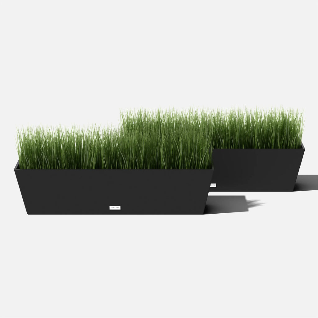 36" Plastic Planter 2-Pack Black X125872