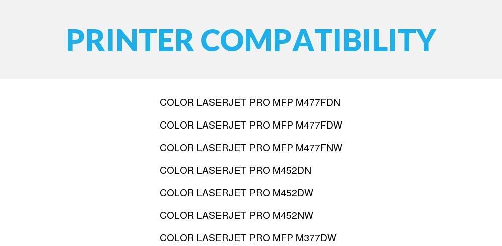 Compatible Toner Cartridge Replacement for HP 410X High-Yield 4-Pack E5674