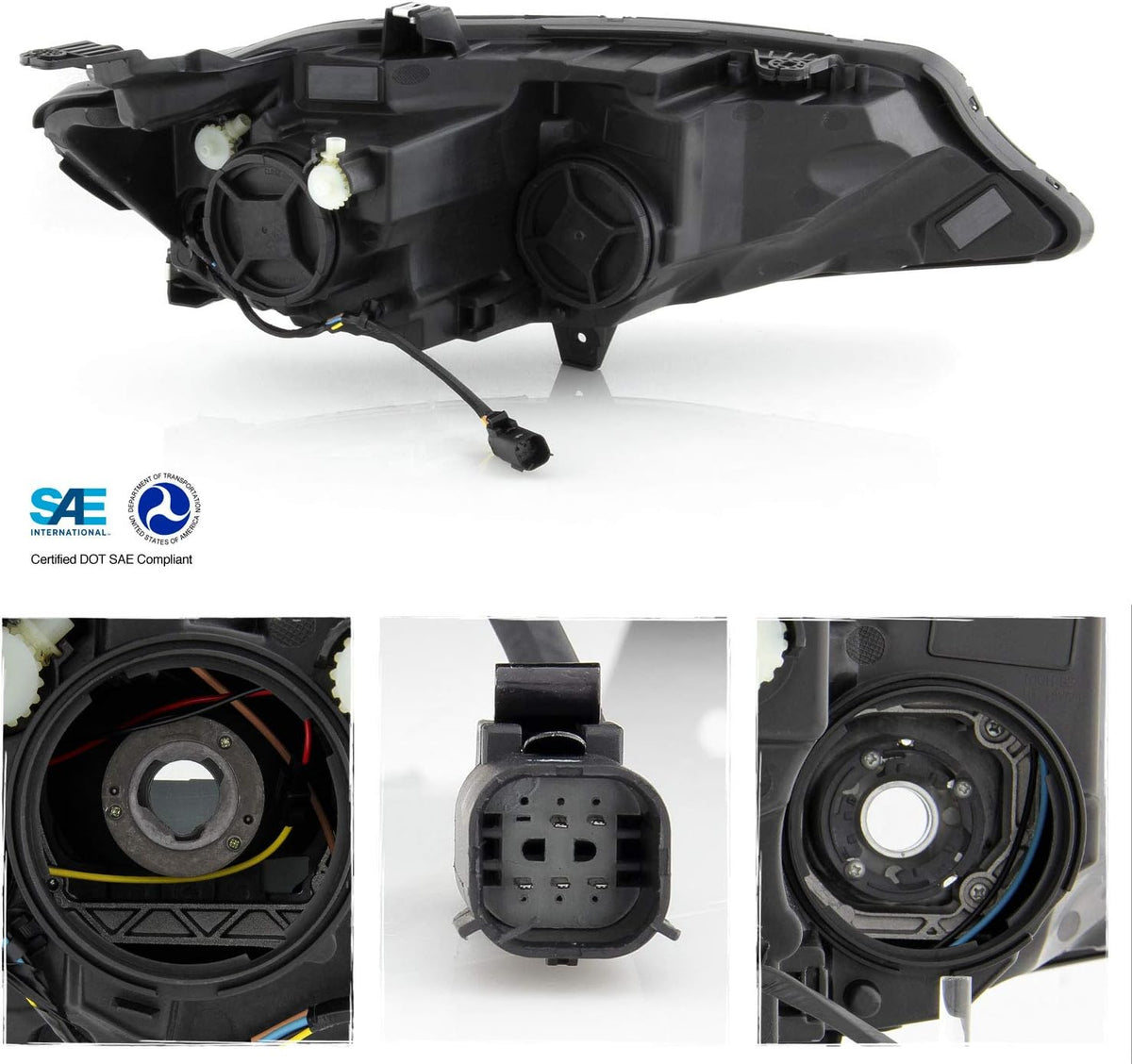 Chrome Projector Headlights Driver Left Side Replacement Z84455
