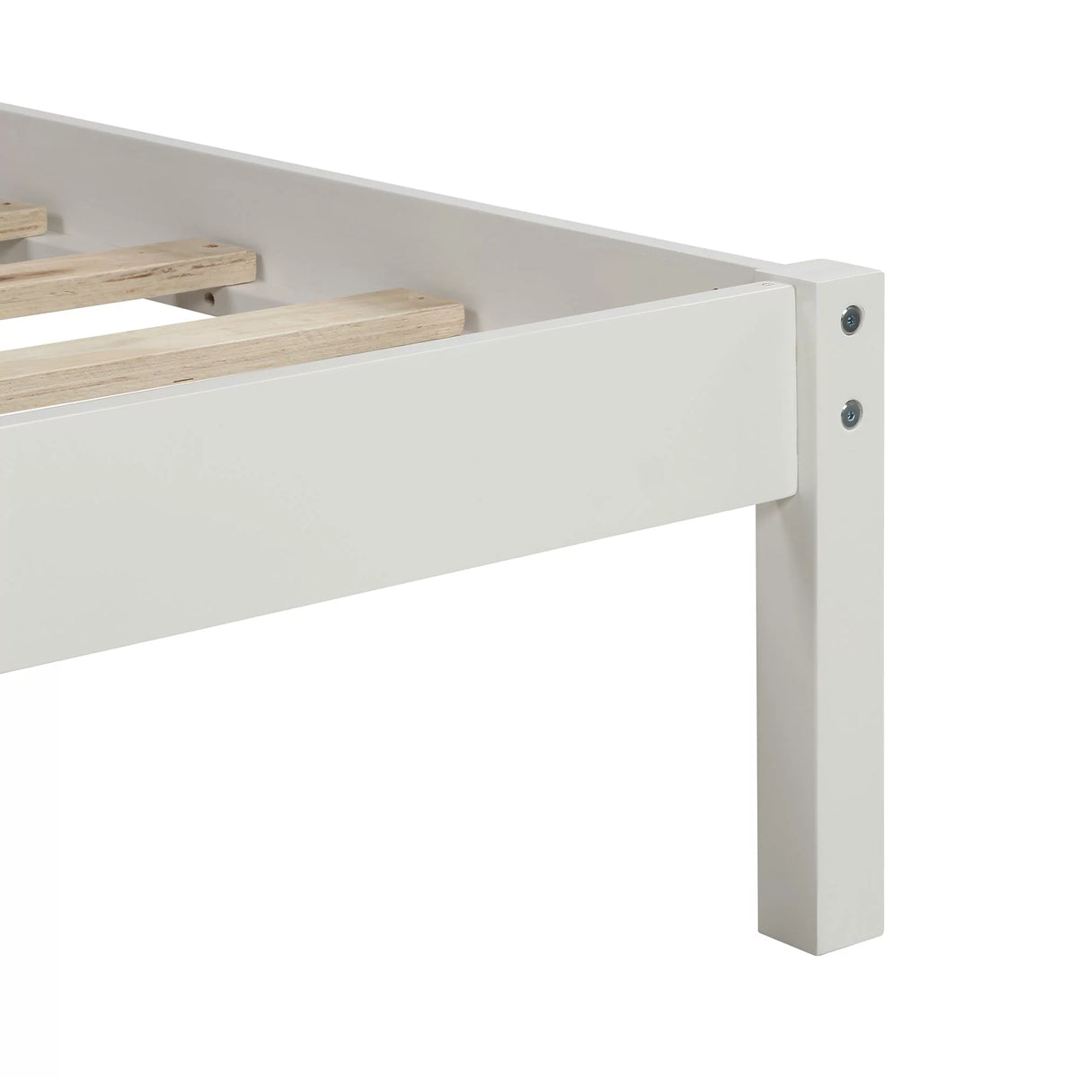 White Twin Bed Frame P8045